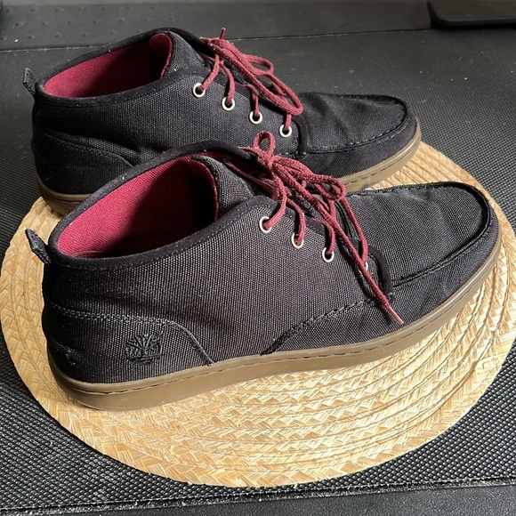 Timberland Canvas Textured Material High Top Kain Shoes Size 10 - Picture 2 of 15